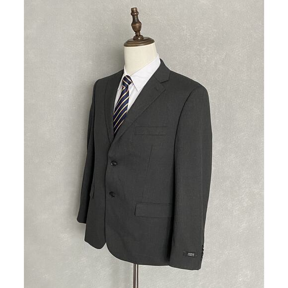 Alfani Men's 40 Short Suit Jacket Classic Fit Stretch Solid Charcoal NEW - Picture 2 of 11